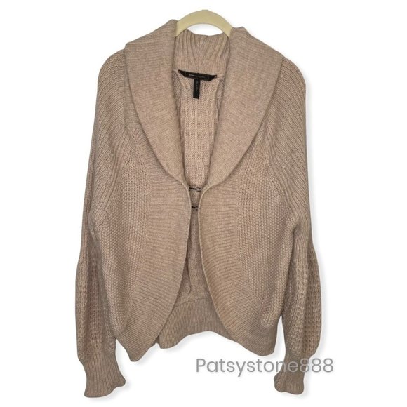 BCBGMaxAzria Sweaters - BCBGMaxAzria Wool/Cashmere Bubble Sleeve Knit Cardigan, L